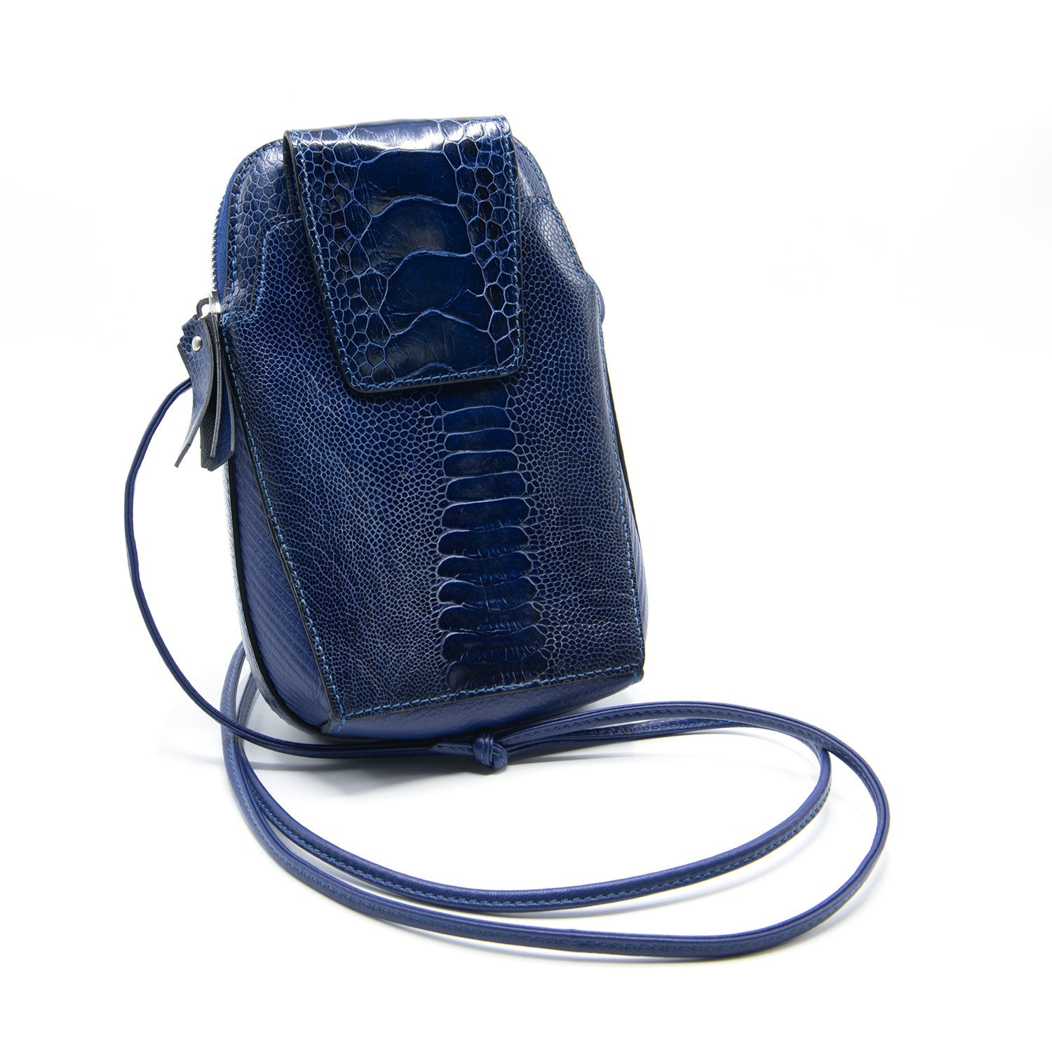 Ostrich Shin Leather Phone Bag - Ostrich Leather Bag