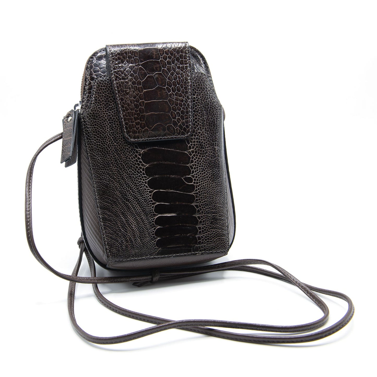 Ostrich Shin Leather Phone Bag - Ostrich Leather Bag