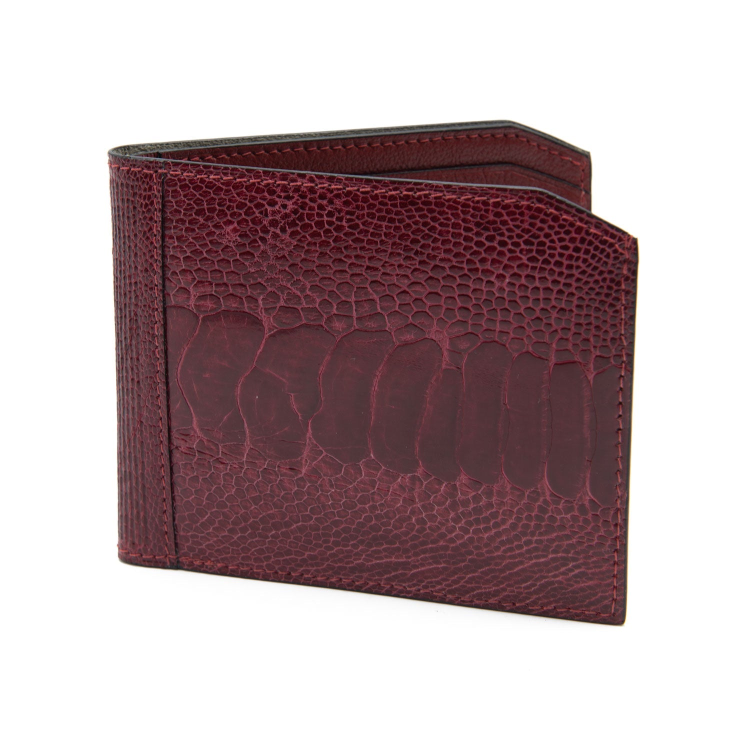 Santa Fe Ostrich Shin Leather Billfold Wallet - Ostrich Leather Wallet