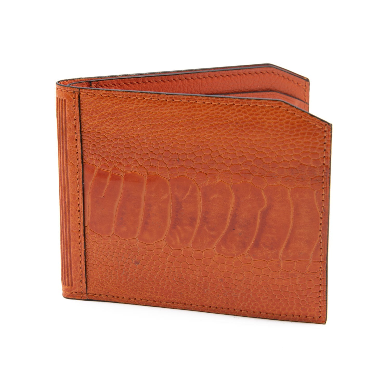 Santa Fe Ostrich Shin Leather Billfold Wallet - Ostrich Leather Wallet