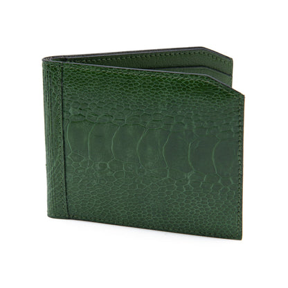Santa Fe Ostrich Shin Leather Billfold Wallet - Ostrich Leather Wallet