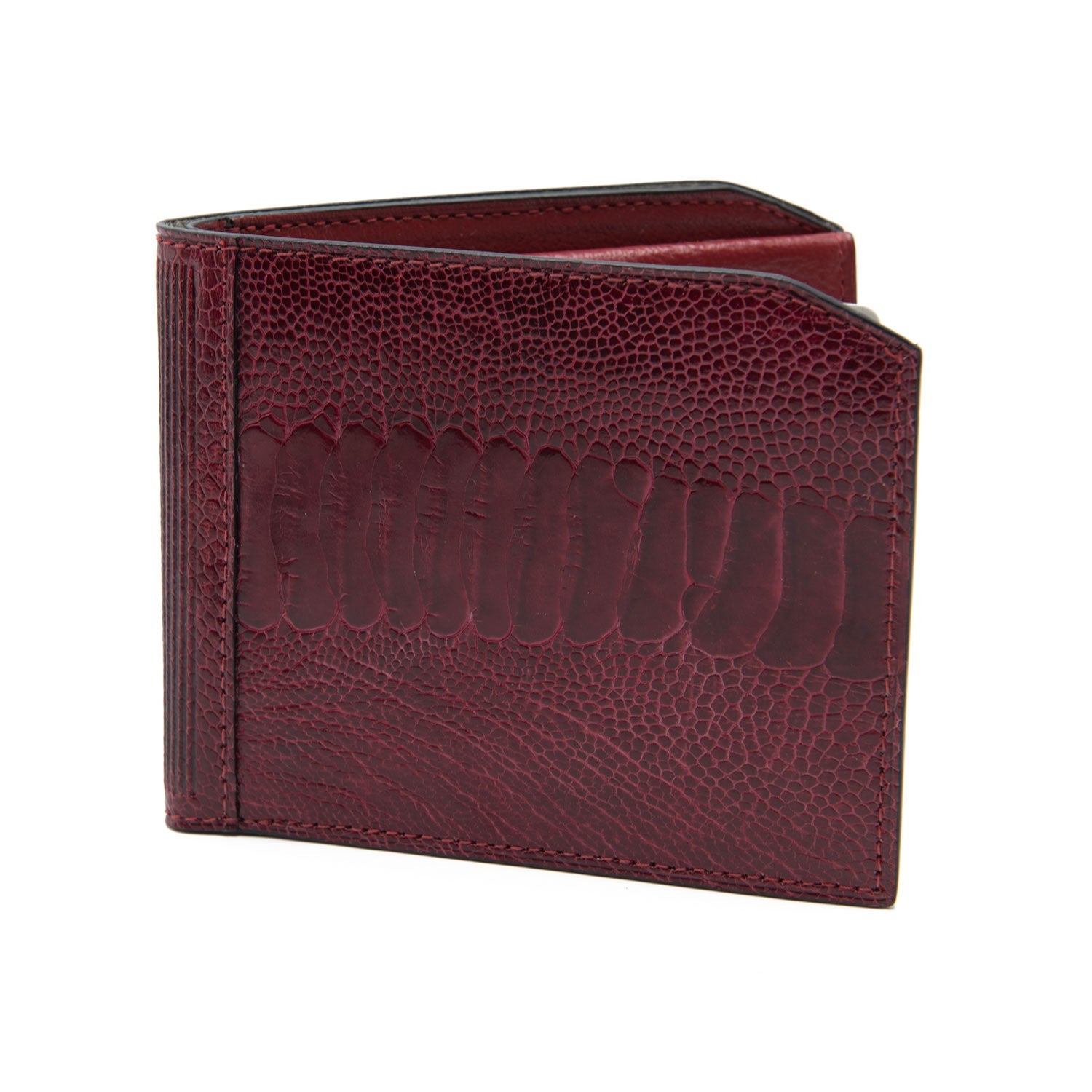 Sante Fe Ostrich Shin Leather Bill &amp; Coin Wallet - Ostrich Leather Wallet