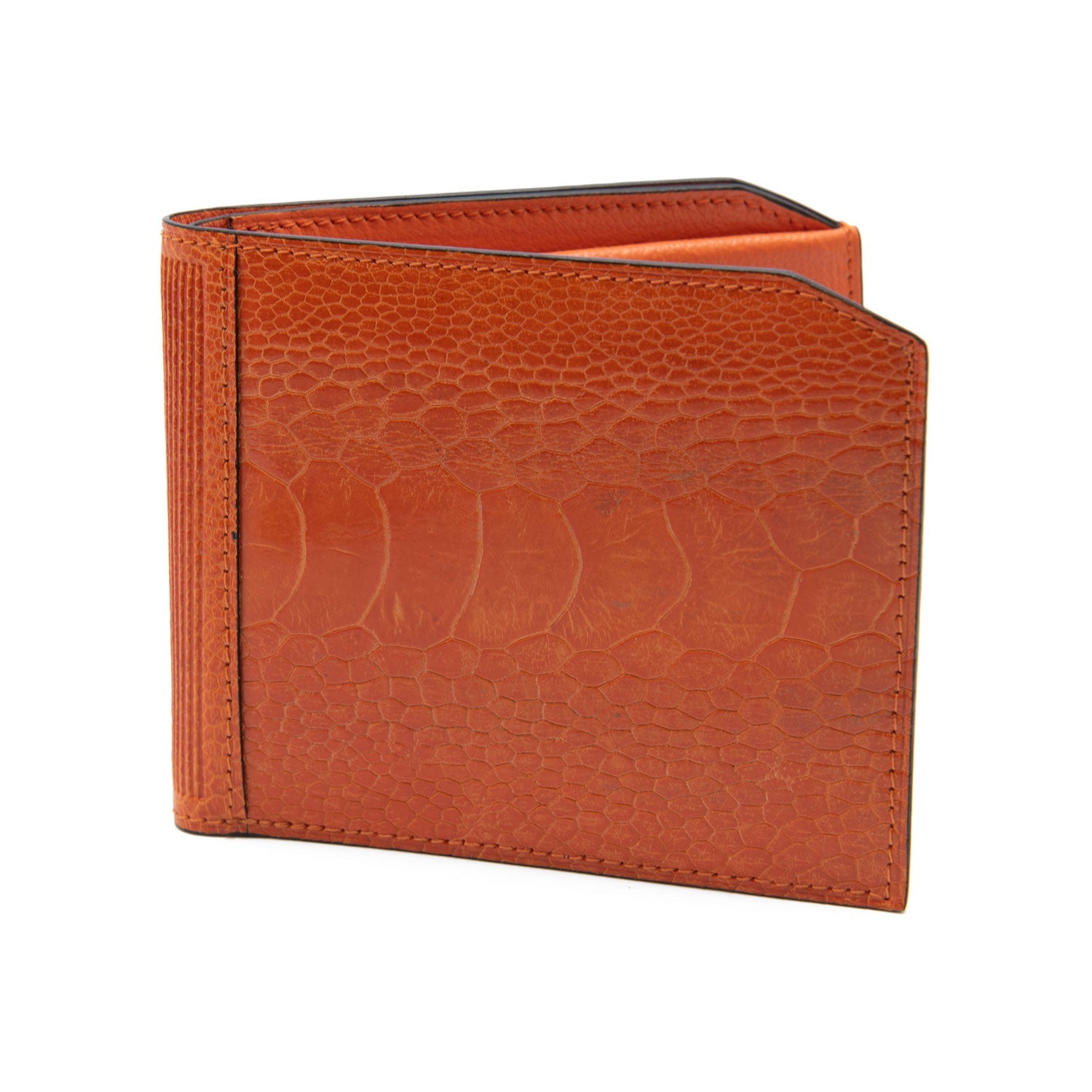 Sante Fe Ostrich Shin Leather Bill &amp; Coin Wallet - Ostrich Leather Wallet