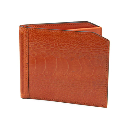 Sante Fe Ostrich Shin Leather Bill &amp; Coin Wallet - Ostrich Leather Wallet