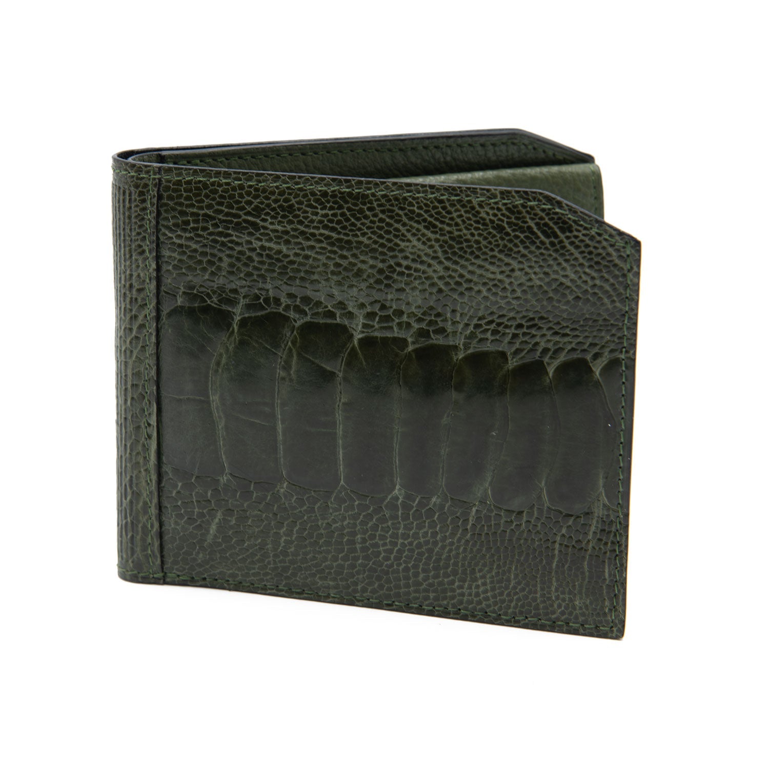 Sante Fe Ostrich Shin Leather Bill &amp; Coin Wallet - Ostrich Leather Wallet