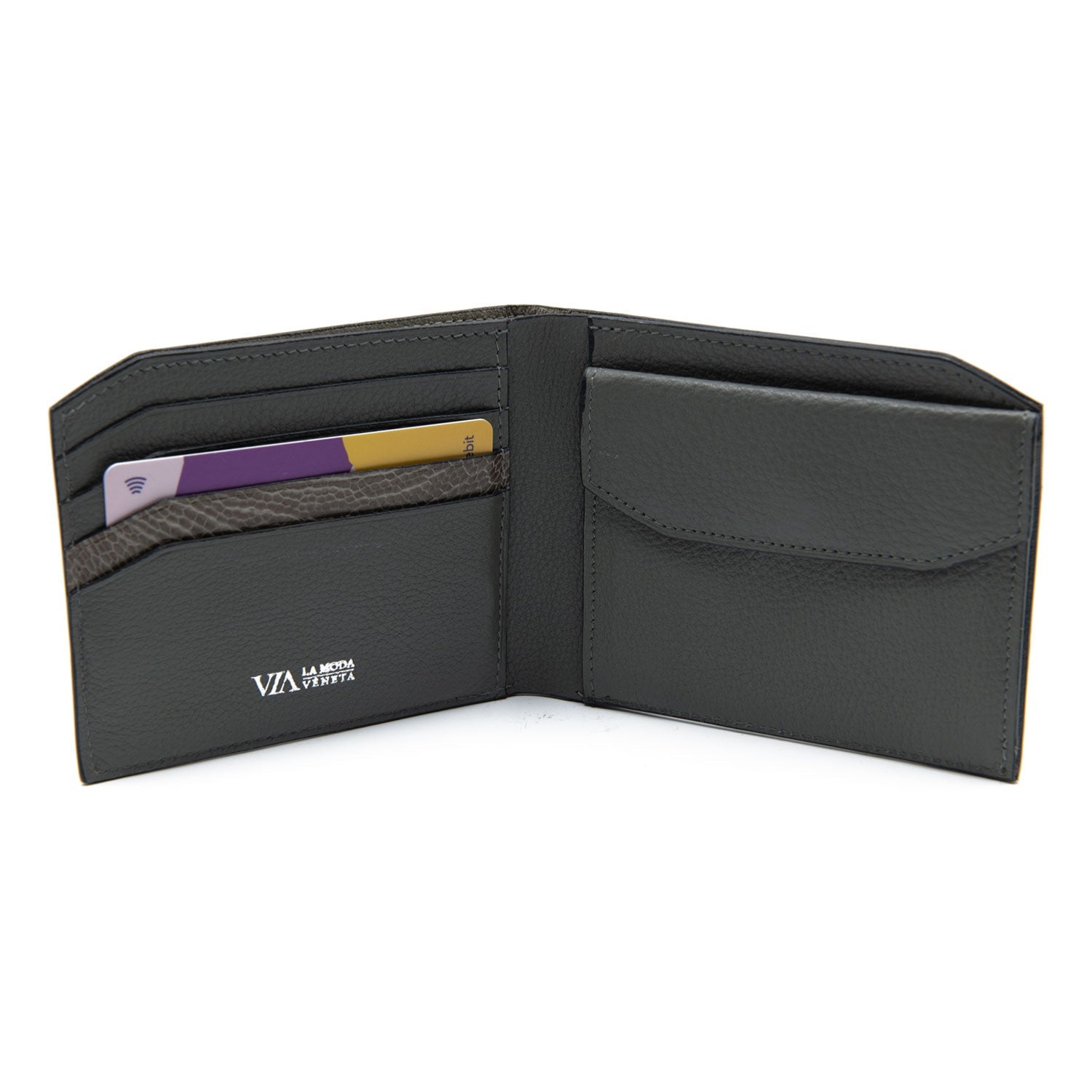 Sante Fe Ostrich Shin Leather Bill & Coin Wallet - Ostrich Leather Wallet