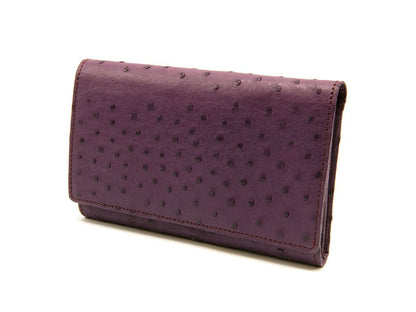 Small Ostrich Leather Classic Wallet - Ostrich Leather Wallet