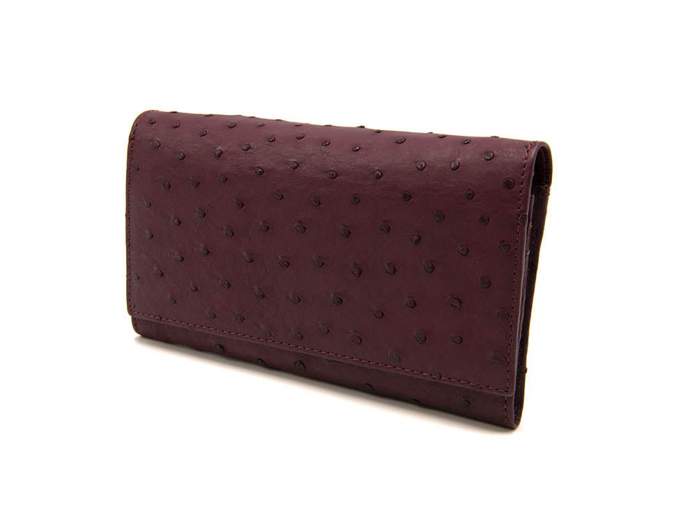 Small Ostrich Leather Classic Wallet - Ostrich Leather Wallet