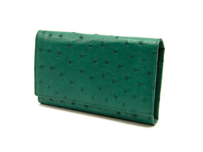 Small Ostrich Leather Classic Wallet - Ostrich Leather Wallet