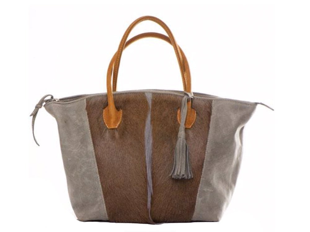 Springbok Tote Bag (Grey) - Handbags &amp; Clutch Bags