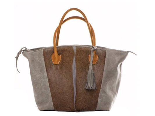 Springbok Tote Bag (Grey) - Handbags & Clutch Bags